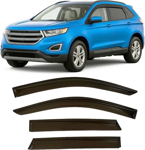 Vista 15 de Protectores de lluvia en canal 2015-2026 para Ford F150 SuperCrew Deflectores de visera de ventana lateral (solo cabina de tripulación) XL STX XLT
