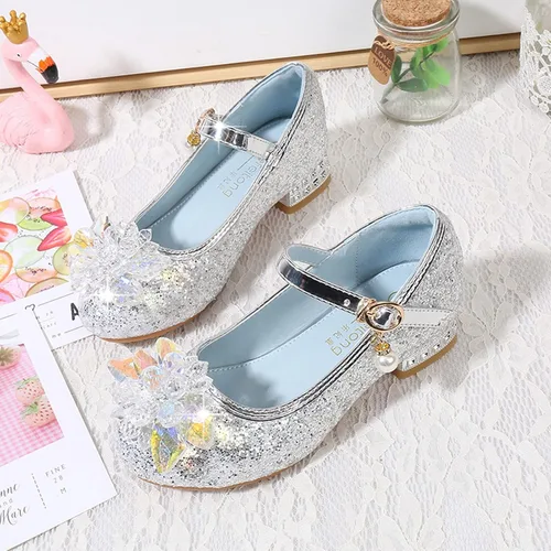 Vista 2 de 7 Toddler Girl Slippers Toddler Little Kid Girls Dress Pumps Glitter Sequins Toddler Girls Kitty Slippers
