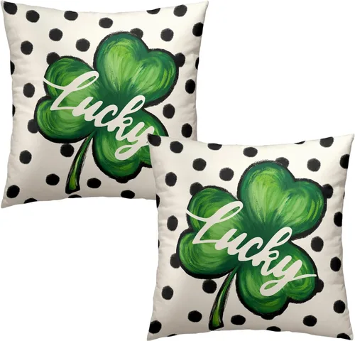 Vista 24 de Juego de 2 fundas de almohada patrióticas para exteriores, diseño de estrellas azules del 4 de julio, 16 x 16 pulgadas, fundas de almohada