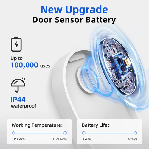Vista 2 de Daytech Timbre Inalámbrico con Sensor de Puerta Timbre de Entrada con Alcance de 800 pies 20 Melodías 5 Niveles de Volumen Ajustable Timbre