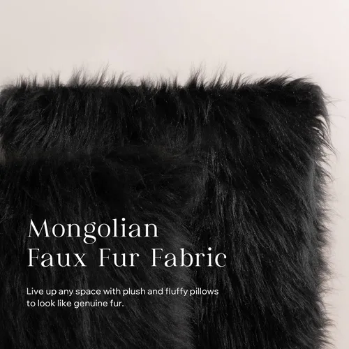 Vista 3 de Fundas de cojín Phantoscope serie de lujo, fundas de cojín de piel sintética estilo Mongolia, para sofá, cama y silla