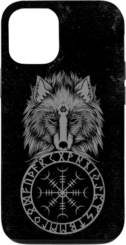 Vista 28 de Viking Aegishjalmur Runes Fenrir Odin Helm of Awe Phone Case for iPhone 17
