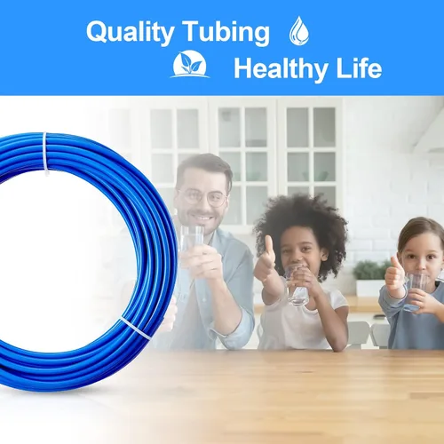 Vista 6 de Tubo de agua O.D.RO de 20 pies de 1/4 de pulgada, tubo certificado NSF para sistema de filtro de purificador de agua RO (ósmosis inversa), manguera