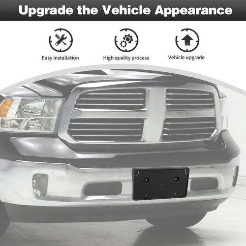 Vista 3 de CheroCar Soporte para placa de matrícula de neumáticos para Dodge Ram 2013-2018