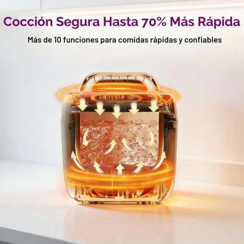 Vista 9 de Carori Olla a presión eléctrica 8 en 1, olla multifunción compacta de 3 cuartos de galón todo en 1 con olla de cerámica, salteado, cocción lenta Gris