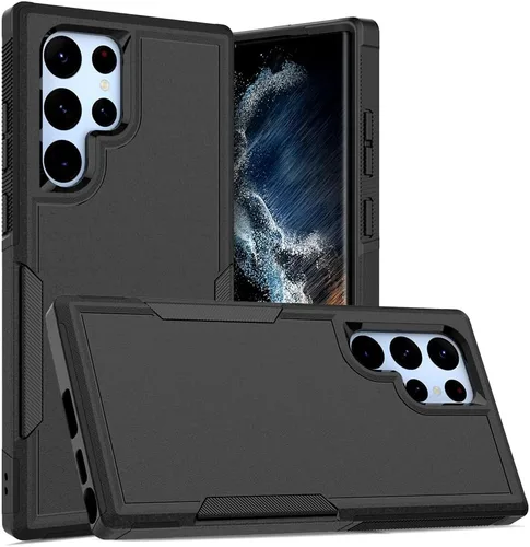 Vista 64 de Funda WOGROO para Samsung Galaxy Z Fold 4 - Funda protectora para teléfono a prueba de golpes, duradera, negra