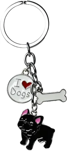 Vista 22 de Llavero para perro, lindo llavero de perro para mascotas, mini llavero de metal