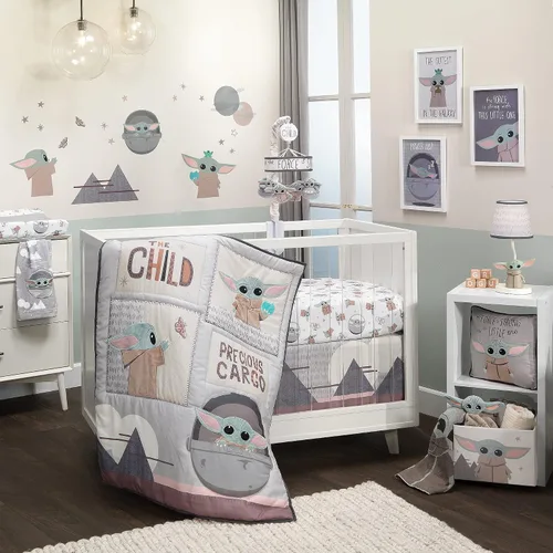 Vista 4 de Lambs & Ivy Star Wars The Mandalorian The Child/Baby Yoda - Calcomanías de pared