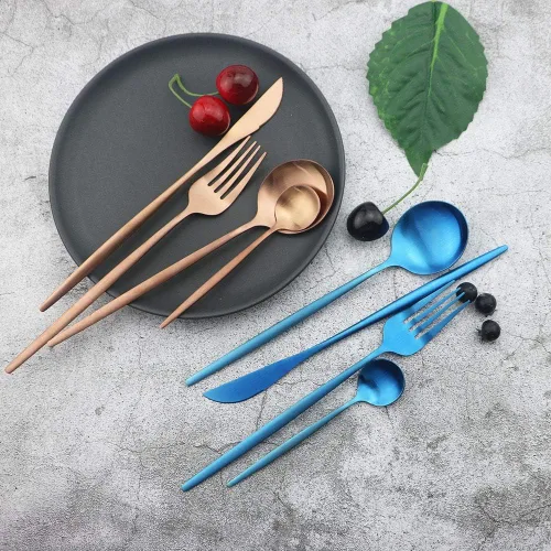 Vista 6 de JASHII Juego de cubiertos de acero inoxidable de 24 piezas, juego de cubiertos de servicio para 6, utensilios para cocina, aptos para lavavajillas