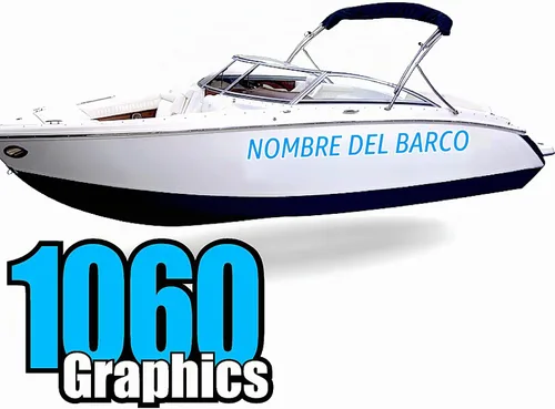 Vista 15 de Calcomanías de vinilo personalizadas con números y letras de barco (dos calcomanías)
