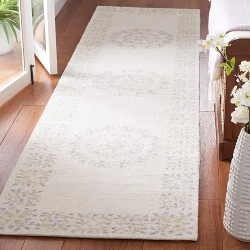 Vista 15 de SAFAVIEH Empire Collection - Alfombra de pasillo, 2 pies 3 pulgadas x 9 pies, negro y marfil, lana de medallón hecha a mano, ideal para zonas