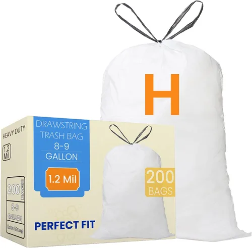 Vista 9 de Code Q - Bolsas de basura resistentes con cordón de 13 a 17 galones, compatibles con Simplehuman Code Q, bolsas de basura de 13-17 galones
