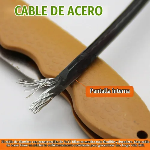 Vista 3 de Cable de polea para gimnasio en casa, cable de repuesto para máquina de cable de polea, longitud de la cuerda de alambre de 65.6/98.4 pies