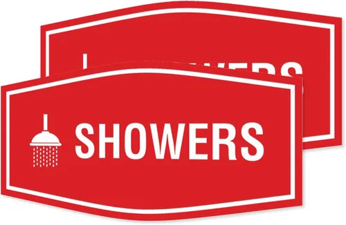 Vista 29 de Fancy Showers - Letrero (negro/plateado), tamaño mediano
