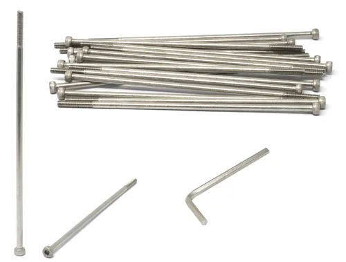 Vista 162 de iexcell Kit de tornillos de cabeza hexagonal de acero inoxidable 304, 100 unidades M2 x 0.157 in, paso de rosca de 0.016 in