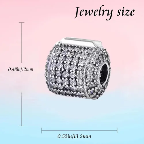 Vista 3 de Abalorios de plata de ley 925 para pulseras Pandora, regalos de joyería para mujer y niña.