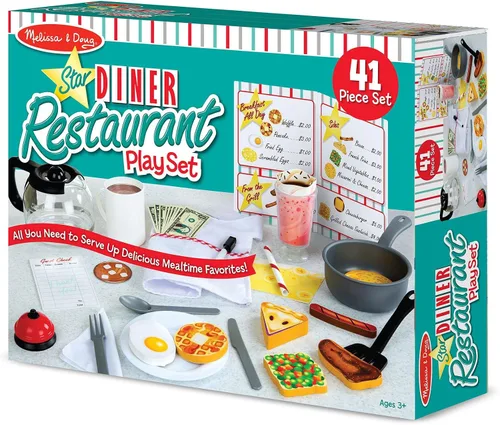 Vista 11 de Melissa & Doug – Juego de casa Star Diner Restaurante (41 Piezas)