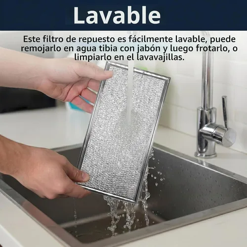 Vista 6 de Filtro de grasa de microondas de 13" x 6" para Maytag Whirlpool W10208631A