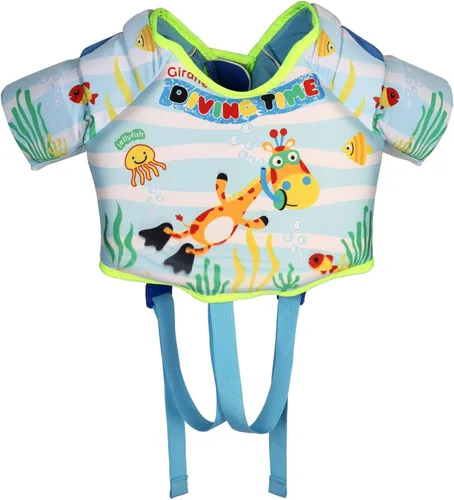 Vista 5 de Chaleco salvavidas para niños de 30 a 65 libras, chaleco flotante de natación para niños y bebés, chaleco de natación con alas de brazo para niños