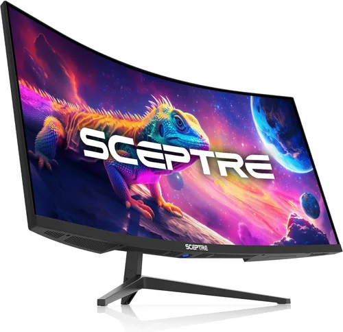Vista 10 de Sceptre Monitor curvo para juegos FHD 1080p de 32 pulgadas hasta 240 Hz, 1 ms, 99% sRGB AMD FreeSync Premium Altavoces integrados, HDMI x3