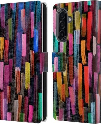 Vista 260 de Head Case Designs Officially Licensed Ninola Brushstrokes Black Summer Patterns Leather Wallet Case Compatible with Samsung Galaxy A07 4G