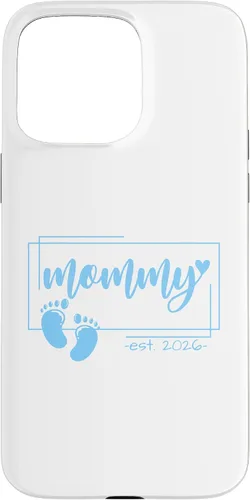 Vista 31 de Mommy Est 2026 Pregnancy Announcement Baby Boy Reveal Case for iPhone 17