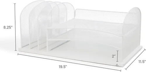 Vista 3 de Safco Products 3254BL Organizador de escritorio con secciones 3 horizontal/3 vertical, Blanco
