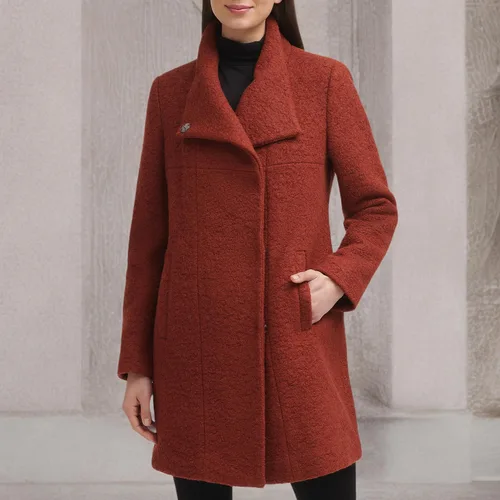 Vista 5 de Kenneth Cole womens Wool Blend Boucle Coat