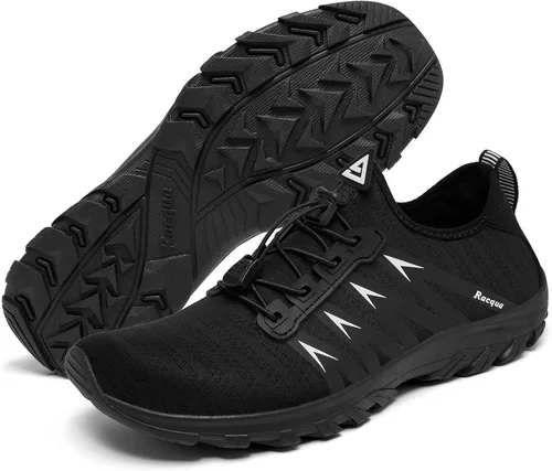 Vista 2 de Racqua Zapatos acuáticos para hombre y mujer, zapatos de natación deportivos de secado rápido, zapatos acuáticos descalzos para navegación, pesca