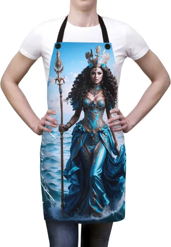 Vista 3 de Yemanja goddess of the Sea Apron Apron For Women Apron For Men Yemanja Apron Santeria Apron Madrina Apron Delantal Santo