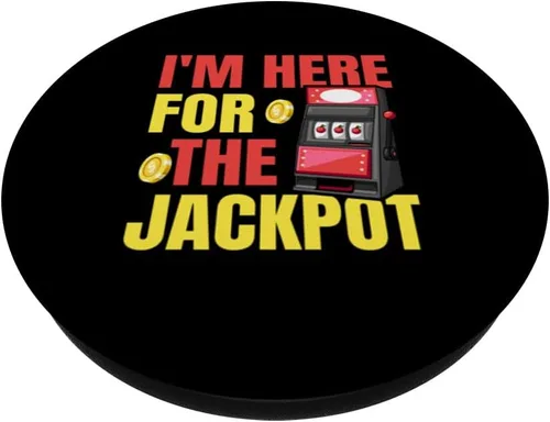 Vista 2 de Estoy aquí para la máquina tragamonedas Jackpot Casino PopSockets Standard PopGrip