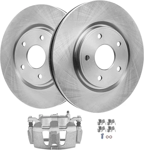 Vista 33 de Detroit Axle - Kit de freno delantero para Toyota RAV4 Prius V Lexus HS250h Scion xB Rotores de freno de disco de 10.83 pulgadas Pinza de freno