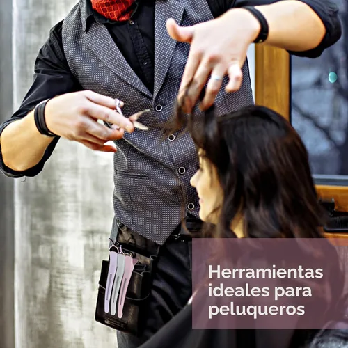 Vista 6 de AIMIKE Pinzas para peinar con pico de pato de silicón sin arrugas para sección, corte y uso en salón Clips de pico de pato con bandas de silicona