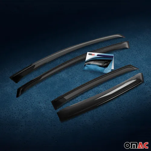 Vista 9 de OMAC Deflector protector de lluvia para visera de ventana para Kia Soul 2020-2025 Smoke 4 piezas