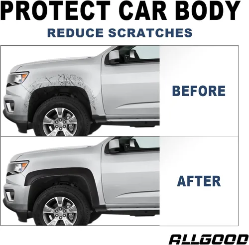 Vista 3 de ALLGOOD Guardabarros de rueda compatibles con Chevy Silverado 1500 2007-2013 Fleetside de 69.3 pulgadas para cama corta de doble cabina, solo