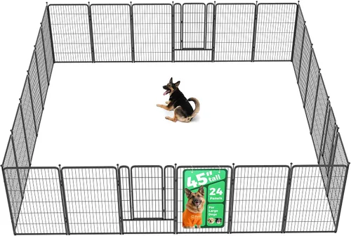 Vista 18 de FXW Rollick - Corralito para perros para patio, campamento con casa rodante, patentado, 24 pulgadas, 2 paneles Fácil instalación, resistente