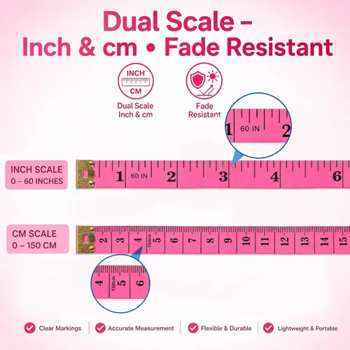 Vista 2 de LOUHUA Paquete de 24 cintas métricas, cinta métrica suave a granel para coser cuerpo, tela métrica flexible para medidas corporales, cinta métrica