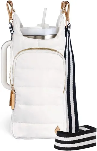 Vista 24 de WanderFull® Ranura con cremallera original HydroBag® HANDLE™ para mango, soporte para botella de agua cruzado manos libres y accesorios para vasos