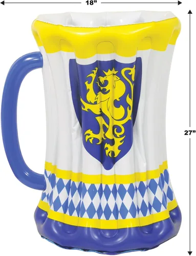 Vista 2 de Beistle Hielera inflable de la taza de cerveza del Oktoberfest – Enfriador de bebidas, contenedores de bebidas para fiestas, enfriador de bebidas