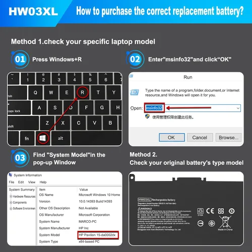 Vista 6 de HW03XL L97300-005 HWO3XL Batería para HP Pavilion 15-EH 15Z-EH 15T-EG 15-EG 17-CP 17-CN 15-EG0073CL 15-EG1053CL 17-CN0053CL 15-EH0XXX