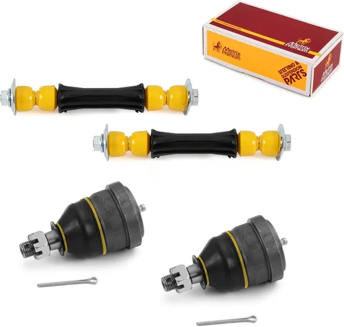 Vista 123 de Metrix Premium Chassis Parts - Juego de 4 piezas de articulación de rótula superior y barra estabilizadora delantera para Ford Ranger RWD 1998-2011