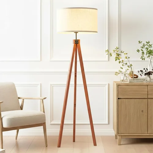 Vista 10 de Brightech Eden - Lámpara de pie LED con trípode, luz moderna regulable de mediados de siglo para salas de estar contemporáneas, lámpara de pie alta