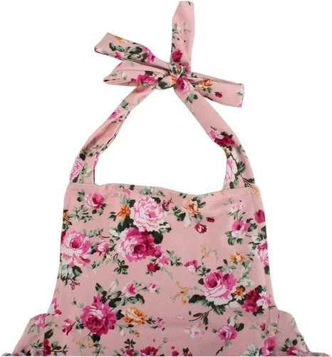 Vista 3 de China Rose 50's Floral Ruffles Mamelucos Vestido Sin Respaldo Traje De Baño Traje De B