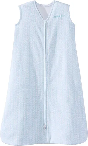 Vista 8 de HALO Saco de dormir, manta portátil 100% algodón, saco de dormir de transición para envolver, TOG 0.5 Crema