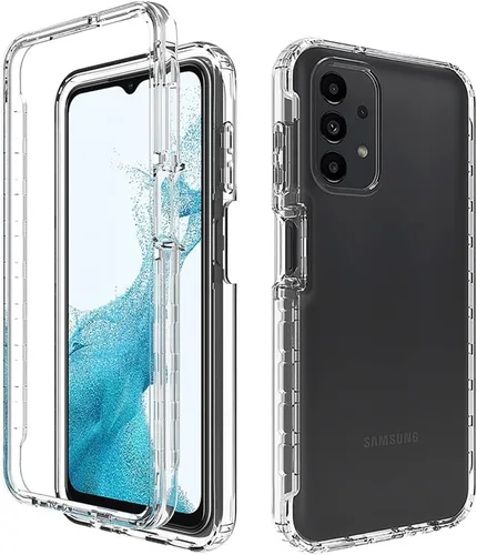 Vista 6 de Funda compatible con Galaxy A23, Samsung A23 SM-A235M con protector de pantalla de vidrio templado, cuerpo completo, a prueba de golpes