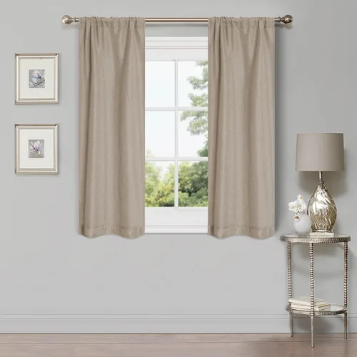 Vista 38 de BNM - Paneles de cortinas opacas para oscurecer la habitación, cortinas para cocina, dormitorio, oficina, ventanas de sala de estar, detalles