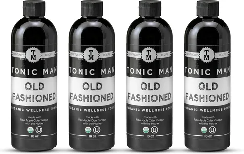 Vista 9 de Tonic Man Tónico orgánico de bienestar antiguo hecho con vinagre de sidra de manzana crudo, zumos de manzana y uva orgánicos kosher con 12 hierbas