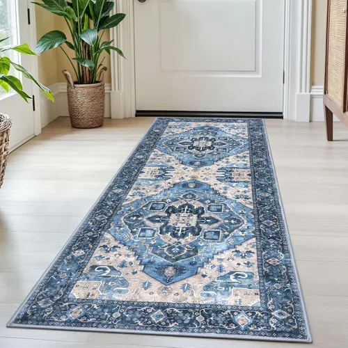 Vista 50 de SIILOOM Alfombra lavable de 2 x 3 pies, alfombra suave color taupe ceniza para entrada, tapete antideslizante para puerta de interior, tapete