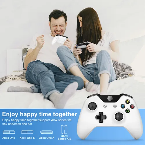 Vista 7 de SANGDER Wireless Controller for Xbox One Game Controller Compatible with Xbox OneOne SOne XOne Series XSWindows 7810, with 3.5mm Audio Jack, White
