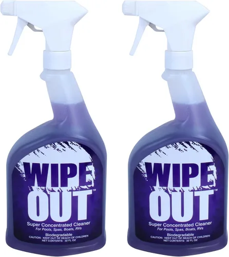 Vista 3 de Wipeout Wipe Out Limpiador de superficies multiusos de 1 cuarto de galón para piscinas Fácil de usar, funciona rápido, funciona bien en todas